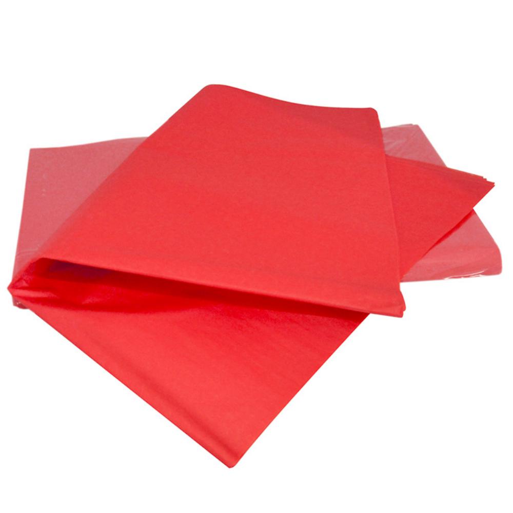 PAPEL SEDA RESMA 500H 50×75CM 18 G ROJO MANO 25 HOJAS