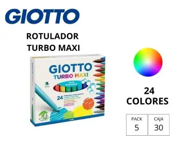 ROTULADOR GIOTTO TURBO MAXI CAJA 24 COLORES 
