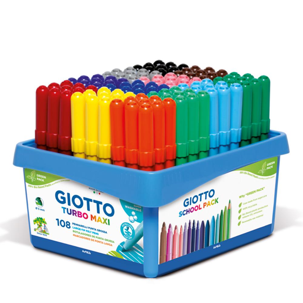ROTULADOR GIOTTO TURBO MAXI SCHOOL PACK 108 ROTULADORES