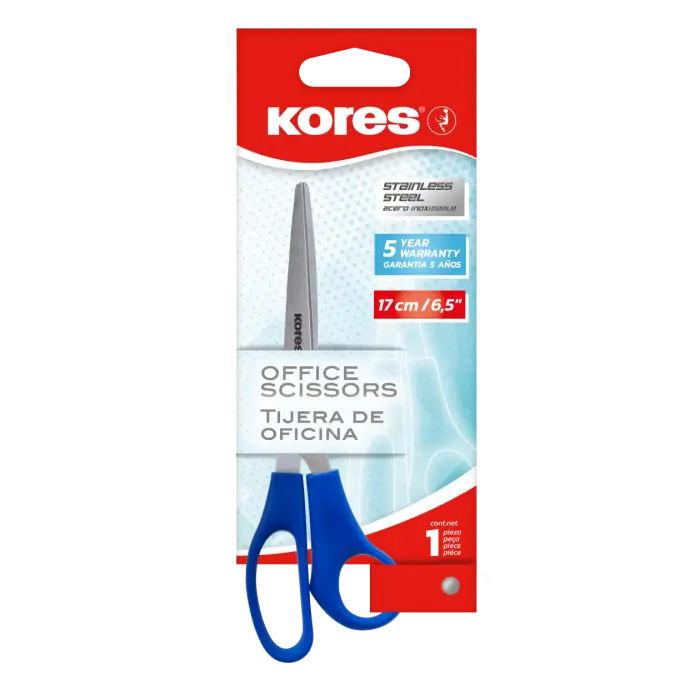 TIJERA KORES 17CM ACERO INOXIDABLE SURTIDO