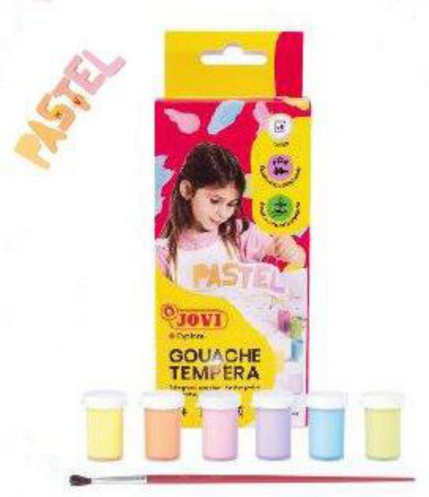 TÉMPERA JOVI 35ML JARRA 6 COLORES PASTEL