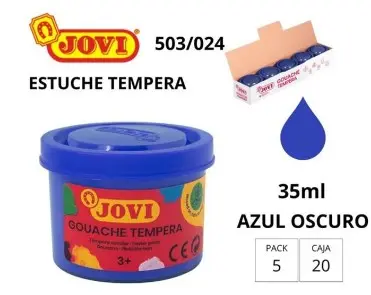 TÉMPERA JOVI ESCOLAR 35CC AZUL ULTRAMAR