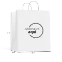 BOLSA PAPEL BLANCA 100GR. ASA TORCIDA 41*32+15CM-XXI 