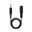 CABLE AUDIO JACK 3,5 MM MACHO A HEMBRA 3 METROS NEGRO
