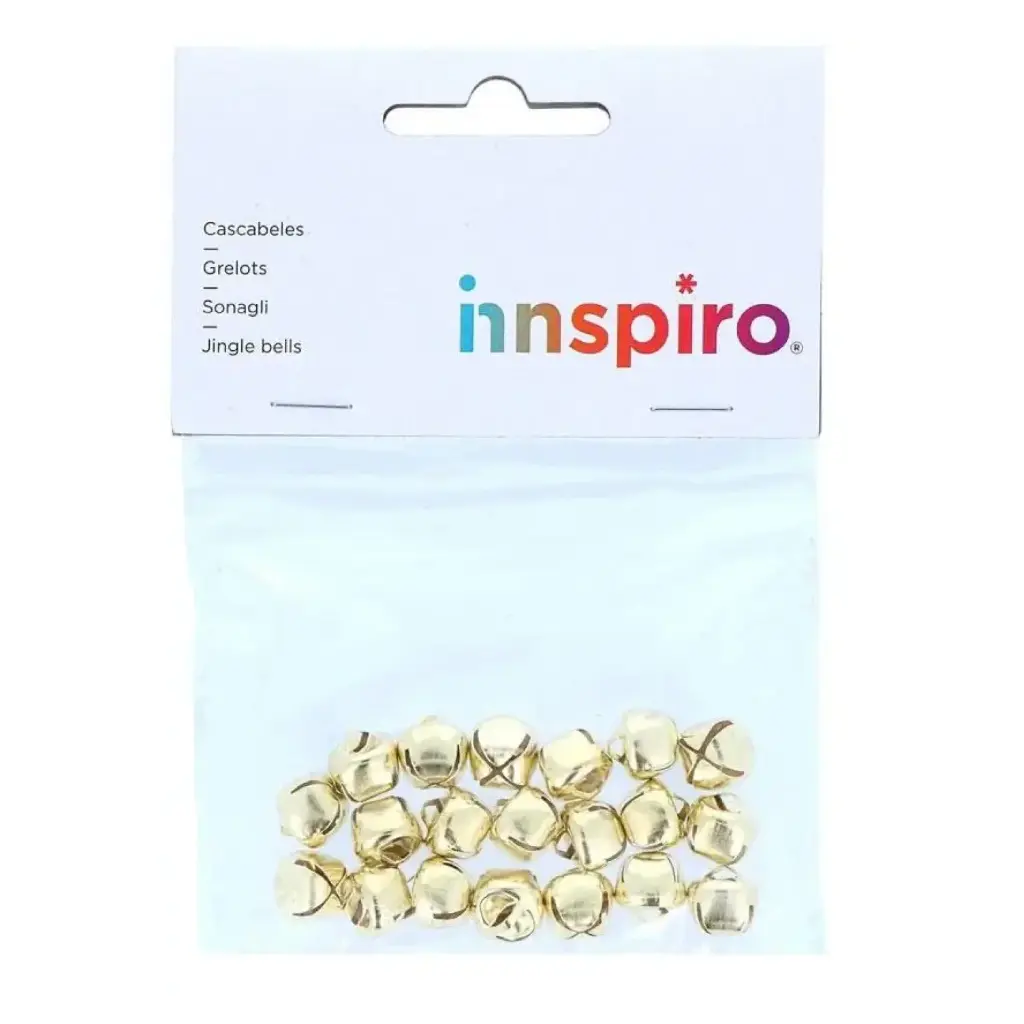 CASCABELES COLOR ORO 12 MM BOLSA 20 UNIDADES