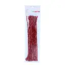 LIMPIAPIPAS CHENILLA METÁLICAS ROJO 6MM×30CM 25 UNIDADES