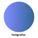 GOMETS CÍRCULO GRANDE Ø 21 MM HOLOGRÁFICO AZUL