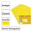 GOMETS RECTANGULO GRANDE Ø 21 MM AMARILLO