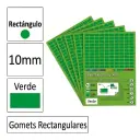 GOMETS RECTANGULO PEQUEÑO Ø 10 MM VERDE