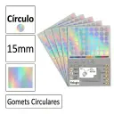 GOMETS CIRCULO MEDIANO Ø 15 MM HOLOGRAFICO