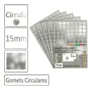GOMETS CIRCULO MEDIANO Ø 15 MM PLATA
