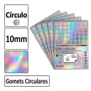 GOMETS CIRCULO PEQUEÑO Ø 10 MM HOLOGRAFICO