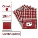 GOMETS CIRCULO PEQUEÑO Ø 10 MM ROJO