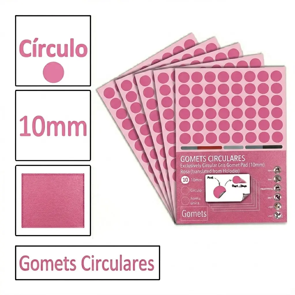 GOMETS CIRCULO PEQUEÑO Ø 10 MM ROSA