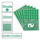 GOMETS CIRCULO PEQUEÑO Ø 10 MM VERDE