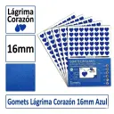 GOMETS CORAZON LAGRIMA Ø 16 MM AZUL
