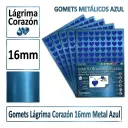 GOMETS CORAZON LAGRIMA Ø 16 MM METAL AZUL