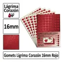 GOMETS CORAZON LAGRIMA Ø 16 MM ROJO
