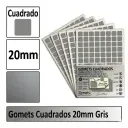 GOMETS CUADRADO GRANDE Ø 20 MM GRIS