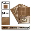 GOMETS CUADRADO GRANDE Ø 20 MM MARRON