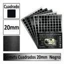GOMETS CUADRADO GRANDE Ø 20 MM NEGRO