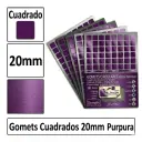 GOMETS CUADRADO GRANDE Ø 20 MM PURPURA