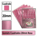 GOMETS CUADRADO GRANDE Ø 20 MM ROSA