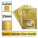 GOMETS CUADRADO MEDIANO Ø 15 MM AMARILLO