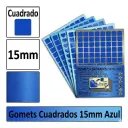 GOMETS CUADRADO MEDIANO Ø 15 MM AZUL