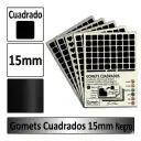 GOMETS CUADRADO MEDIANO Ø 15 MM NEGRO