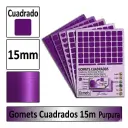 GOMETS CUADRADO MEDIANO Ø 15 MM PURPURA