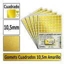 GOMETS CUADRADO PEQUEÑO Ø 10,5 MM AMARILLO