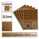GOMETS CUADRADO PEQUEÑO Ø 10,5 MM MARRON