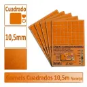 GOMETS CUADRADO PEQUEÑO Ø 10,5 MM NARANJA