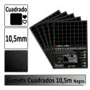 GOMETS CUADRADO PEQUEÑO Ø 10,5 MM NEGRO