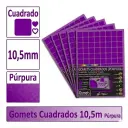 GOMETS CUADRADO PEQUEÑO Ø 10,5 MM PURPURA