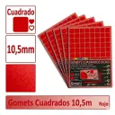 GOMETS CUADRADO PEQUEÑO Ø 10,5 MM ROJO