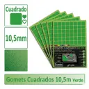 GOMETS CUADRADO PEQUEÑO Ø 10,5 MM VERDE