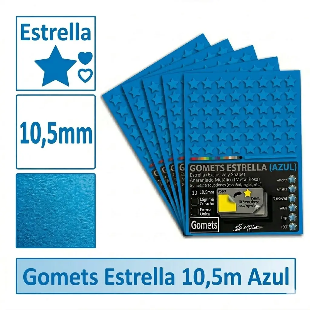 GOMETS ESTRELLA Ø 10,5 MM AZUL