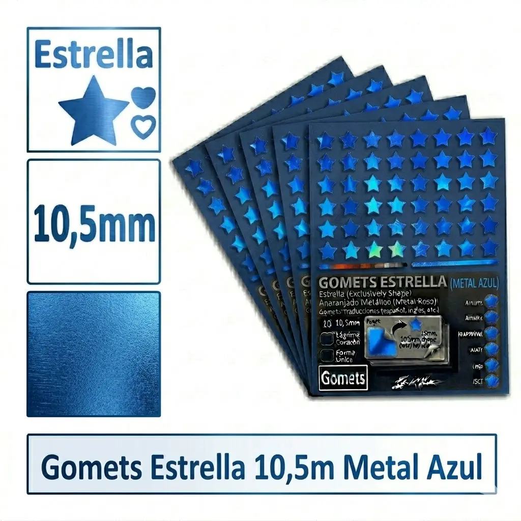 GOMETS ESTRELLA Ø 10,5 MM METAL AZUL