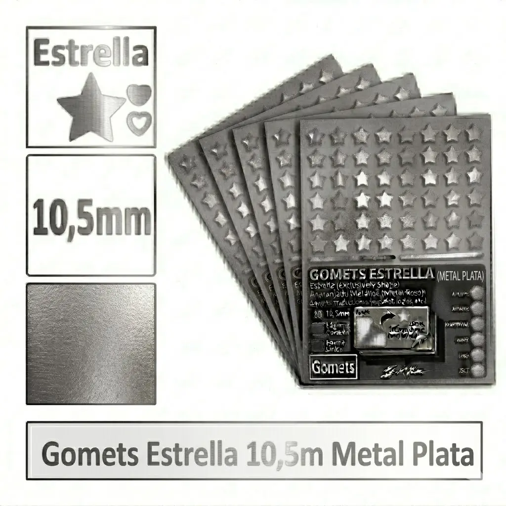 GOMETS ESTRELLA METAL XL PLATA