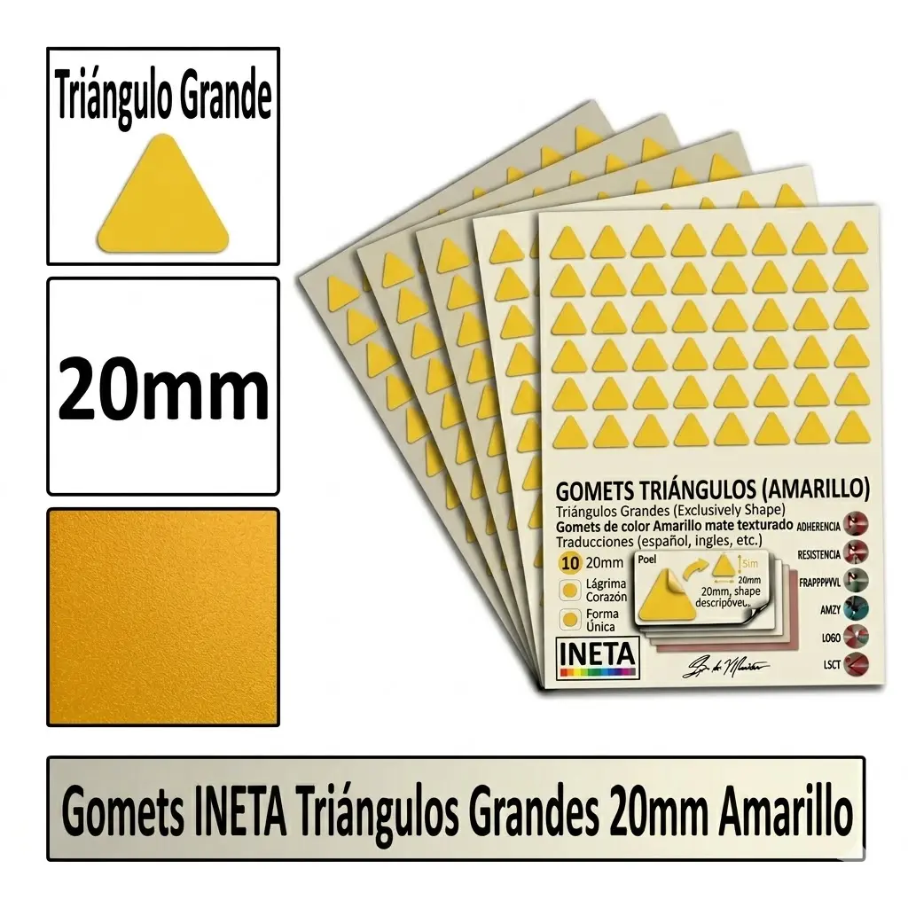 GOMETS TRIANGULO GRANDE Ø 20 MM AMARILLO