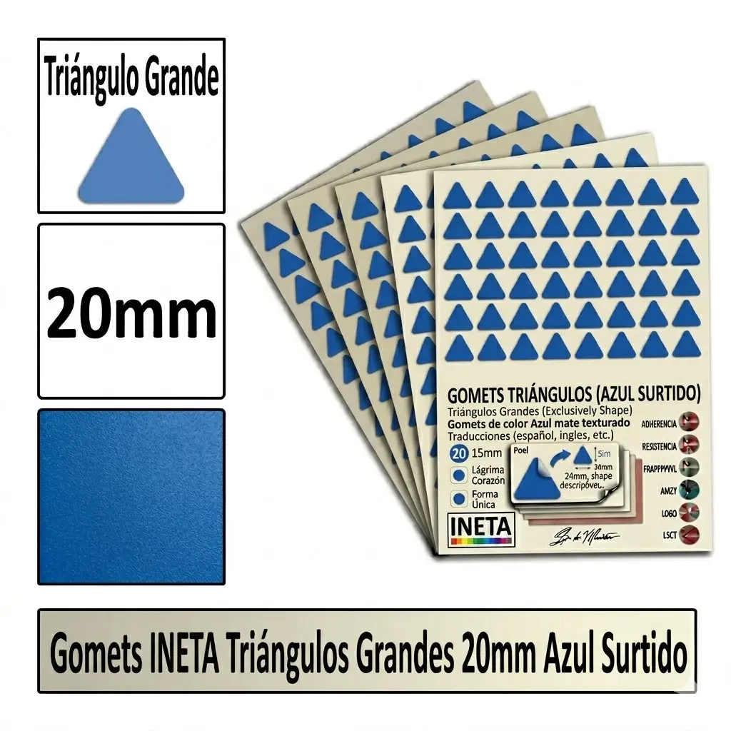 GOMETS TRIANGULO GRANDE Ø 20 MM AZUL