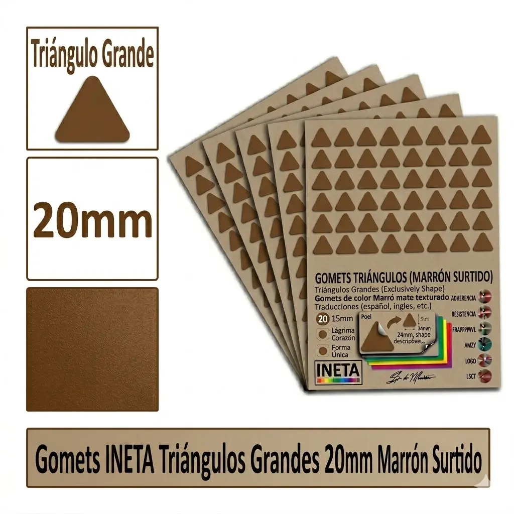 GOMETS TRIANGULO GRANDE Ø 20 MM MARRON