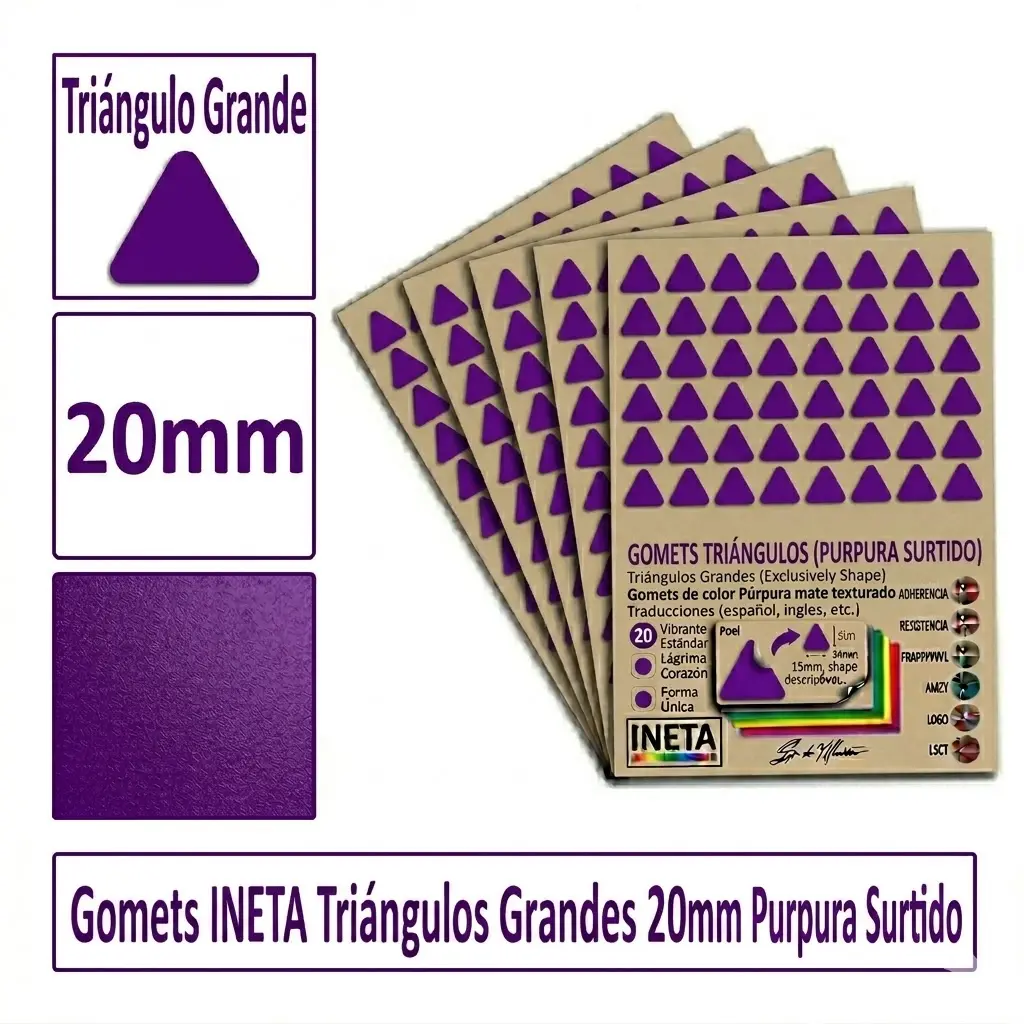 GOMETS TRIANGULO GRANDE Ø 20 MM PURPURA