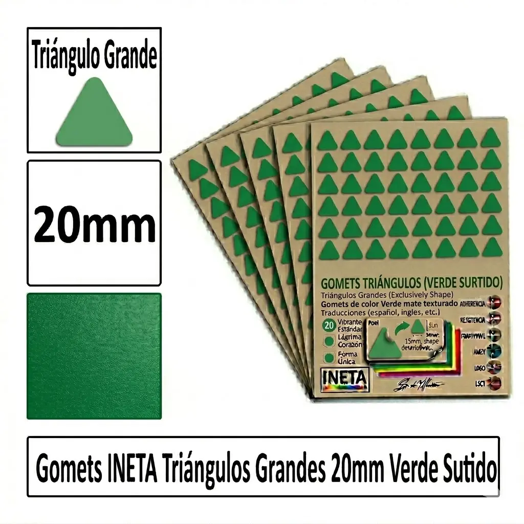 GOMETS TRIANGULO GRANDE Ø 20 MM VERDE