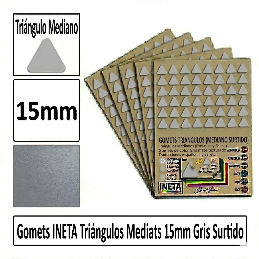 GOMETS TRIANGULO MEDIANO Ø 15 MM GRIS