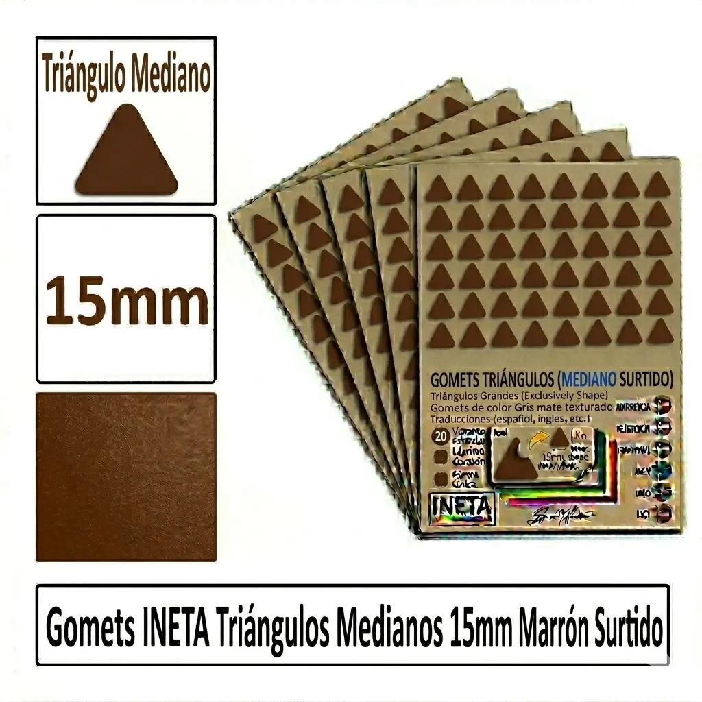GOMETS TRIANGULO MEDIANO Ø 15 MM MARRON