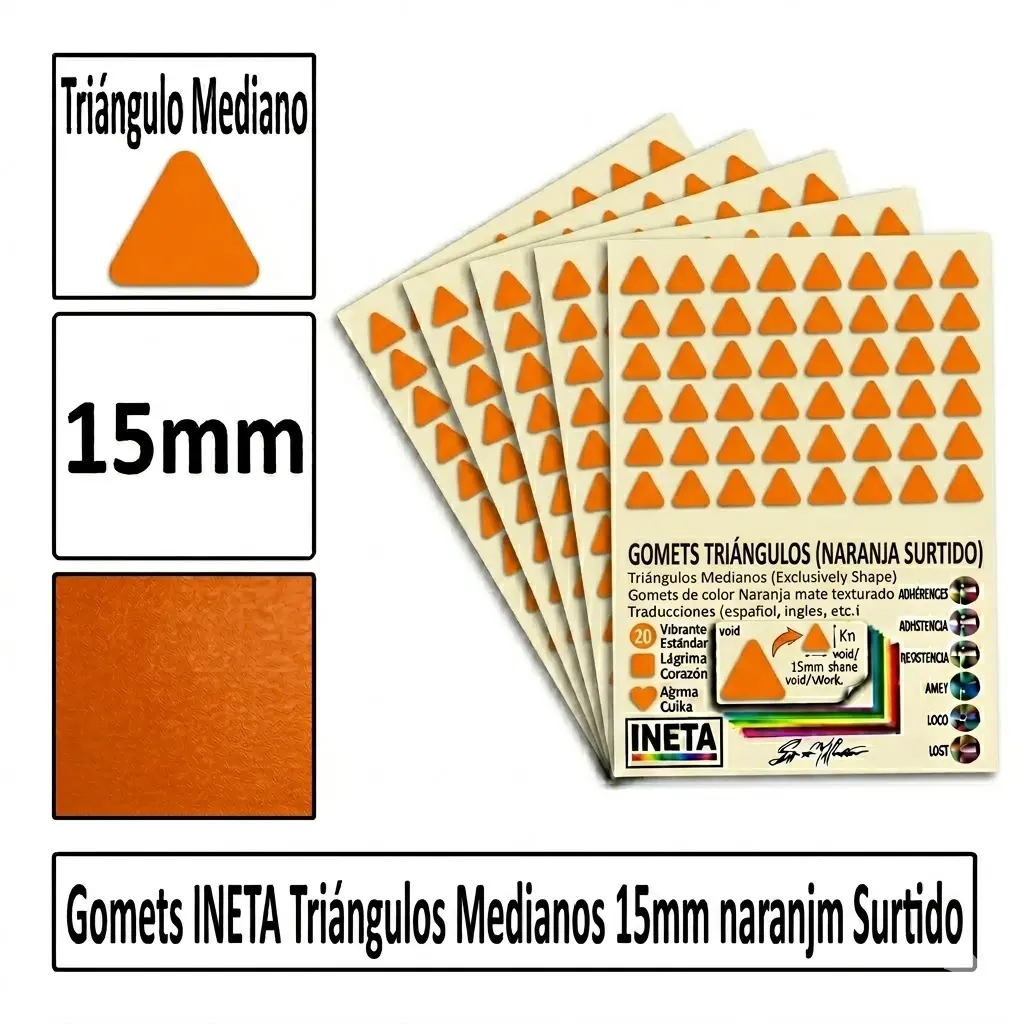 GOMETS TRIANGULO MEDIANO Ø 15 MM NARANJA