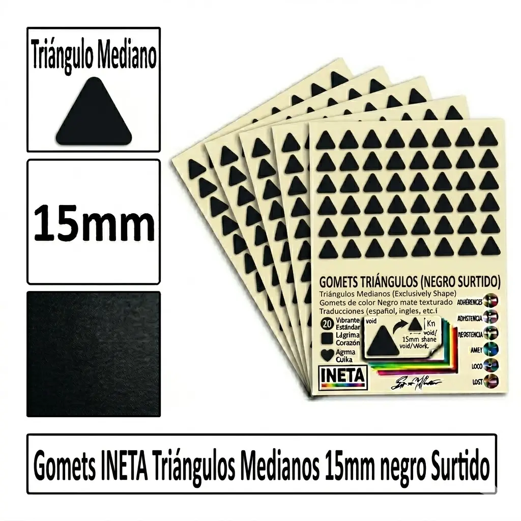 GOMETS TRIANGULO MEDIANO Ø 15 MM NEGRO